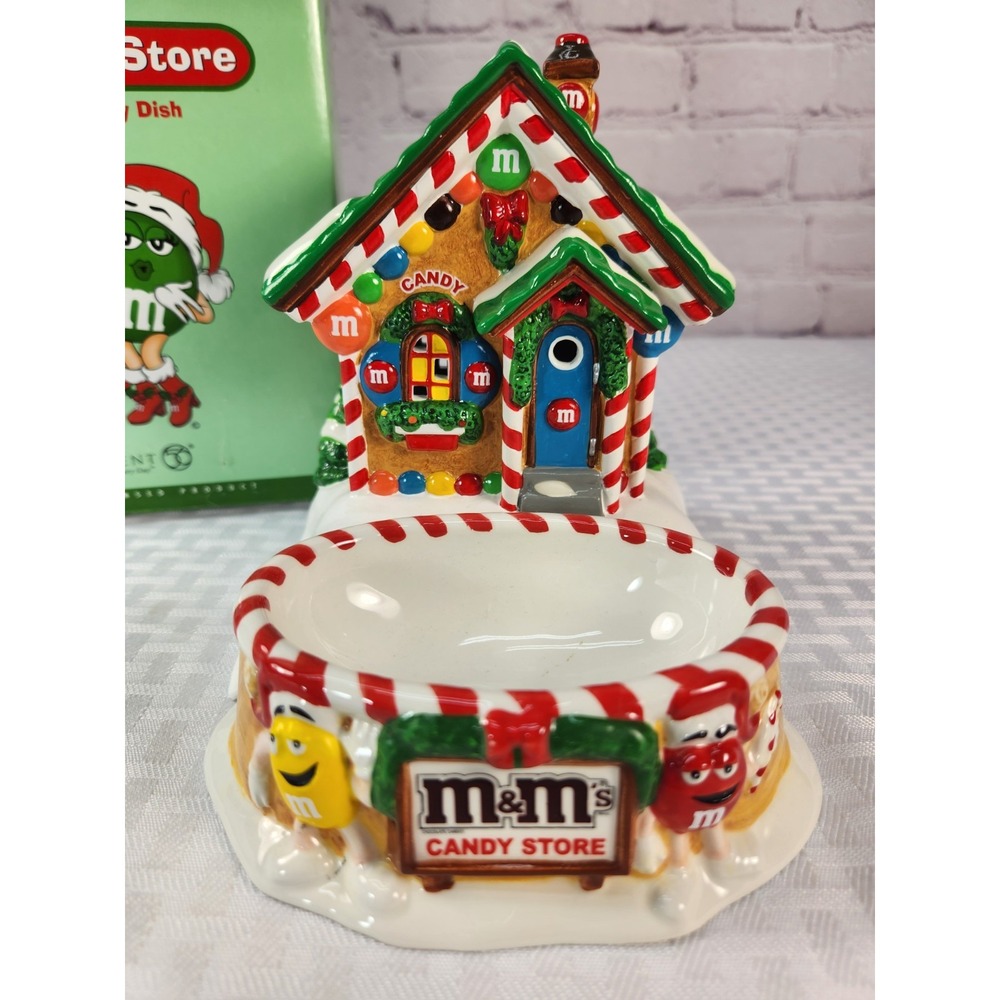 Dept 56 M&M's Lighted Candy Store House & Candy Dish Vintage New With Box